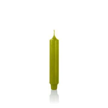 Vela larga ARIETTA, base cónica, verde, 16,4cm, Ø2,8cm, 6h - Made in Germany