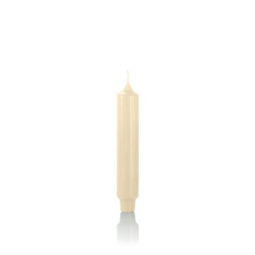 Vela larga ARIETTA, base cónica, crema, 16,4cm, Ø2,8cm, 6h - Made in Germany