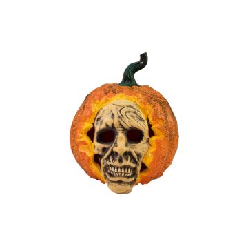 Decoración de Halloween Calabaza QUAX con cara de zombi, naranja, LED, Ø 26 cm Decoración de Halloween Calabaza QUAX con cara de zombi, naranja, LED, Ø 26 cm