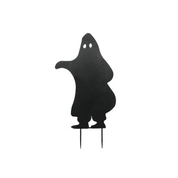 Decoración de Halloween silueta fantasma SPOOKY GHOST, metal, negro, 75 cm