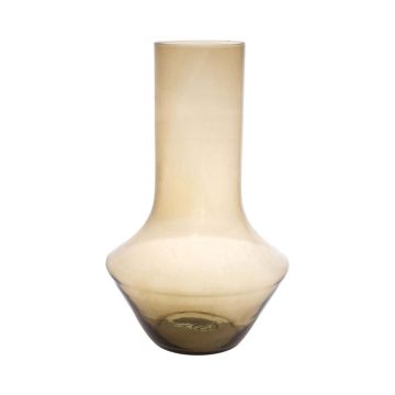 Jarrón ENEDINA de cristal, reciclado, naranja-marrón-transparente, 40cm, Ø26cm Jarrón ENEDINA de cristal, reciclado, naranja-marrón-transparente, 40cm, Ø26cm