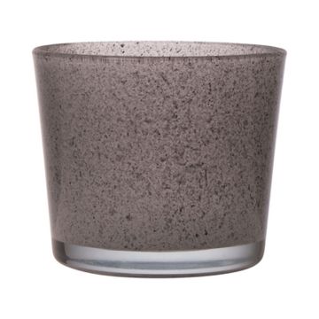 Macetero de cristal ALENA GRANIT, gris granito, 19cm, Ø19cm