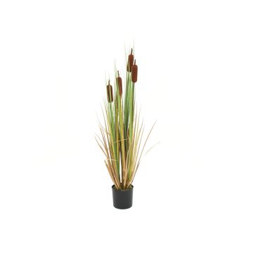 Hierba de carrizo artificial SINIKA con juncos, verde-amarillo, 150cm