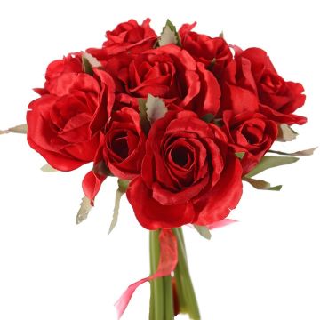 Ramo de rosas artificial ROSILA, rojo, 20cm, Ø15cm Ramo de rosas artificial ROSILA, rojo, 20cm, Ø15cm
