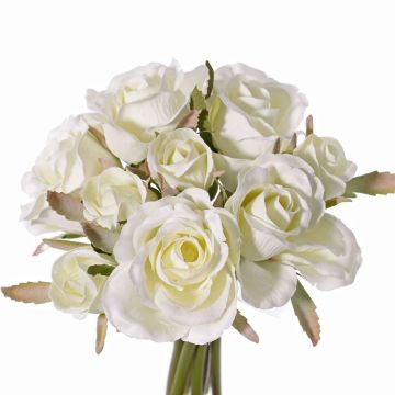 Ramo de rosas artificial ROSILA, blanco, 20cm, Ø15cm Ramo de rosas artificial ROSILA, blanco, 20cm, Ø15cm