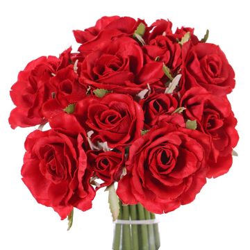 Ramo de rosas artificial ROSILA, rojo, 25cm, Ø20cm Ramo de rosas artificial ROSILA, rojo, 25cm, Ø20cm