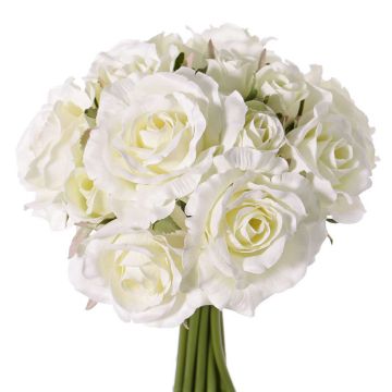 Ramo de rosas artificial ROSILA, blanco, 25cm, Ø20cm Ramo de rosas artificial ROSILA, blanco, 25cm, Ø20cm