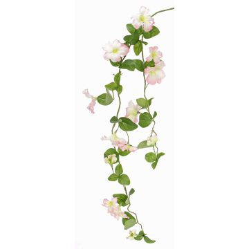 Rama de petunia de plástico MARTHE, rosa-verde, 130cm, Ø4-9cm