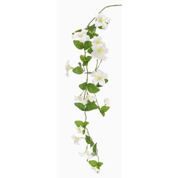 Rama de petunia de plástico MARTHE, blanco-verde, 130cm, Ø4-9cm