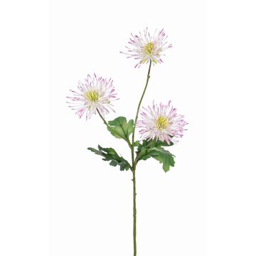 Crisantemo sintético SOLVIE, blanco-rosado, 70cm, Ø10cm