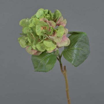 Hortensia de plástico CHIDORI, verde-rosa, 60cm, Ø20cm