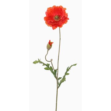 Flor de amapola artificial LIENTJE, rojo-naranja, 65cm, Ø12cm Flor de amapola artificial LIENTJE, rojo-naranja, 65cm, Ø12cm