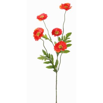 Flor de amapola sintética KEIRA, rojo-naranja, 65cm, Ø5-6cm Flor de amapola sintética KEIRA, rojo-naranja, 65cm, Ø5-6cm