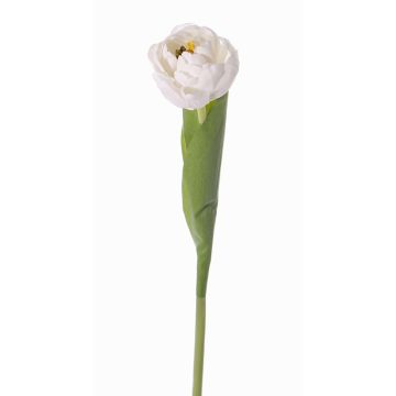 Tulipán artificial ROMANA, blanco, 45cm, Ø6cm