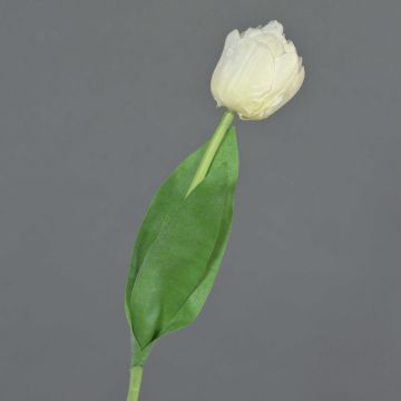 Tulipán artificial ROMANA, blanco, 45cm, Ø6cm