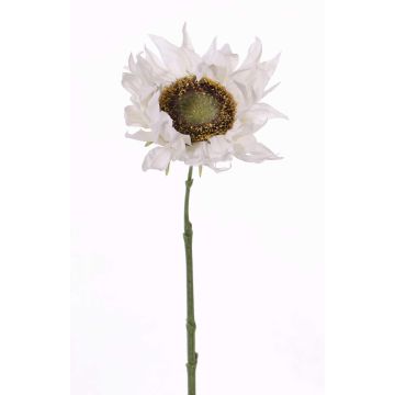 Girasol textil JANIKA crema, blanco, 60cm, Ø13cm