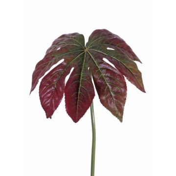 Hoja de aralia artificial IMANA, rojo-verde, 80cm