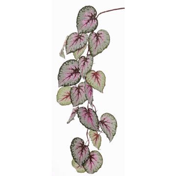 Rama de begonia de hoja artificial KATRICE, violeta-verde, 110cm Rama de begonia de hoja artificial KATRICE, violeta-verde, 110cm