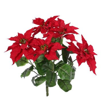 Flor de Pascua artificial CATIN con vara de fijación, rojo, 45cm, Ø20cm