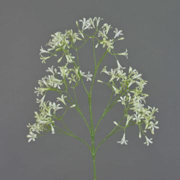 Saxifraga artificial BOUZA con flores, crema, 65cm