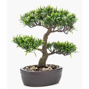 Bonsai podocarpus de plástico GOYA en cuenco, 30cm