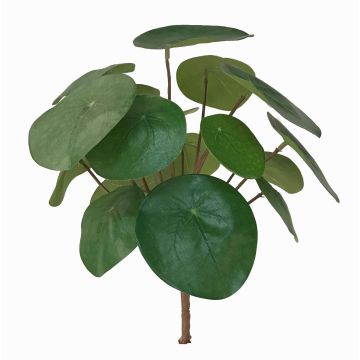 Planta china del dinero artificial SYBIL en vara de ajuste, verde, 20cm