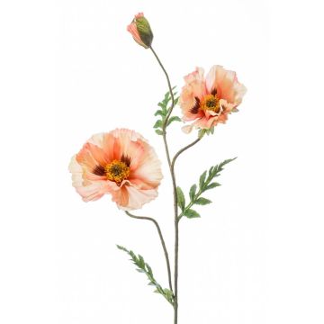 Amapola artificial LOPEZ, crema-rosa, 90cm