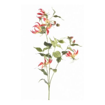 Flor artificial de gloriosa superba CELESTE, fucsia-amarillo, 120cm