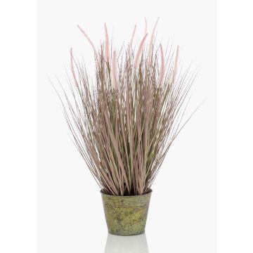 Pennisetum alopecuroides artificial OVIDIO, panículas, maceta de zinc, verde, 70cm Pennisetum alopecuroides artificial OVIDIO, panículas, maceta de zinc, verde, 70cm