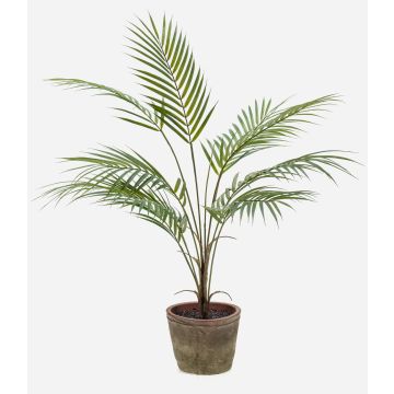 Palmera de chamaedorea artificial ALUVIAL en maceta de terracota, 85cm