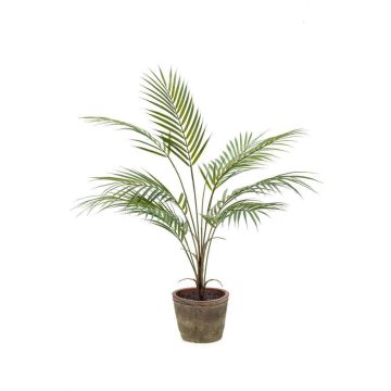 Palmera de chamaedorea artificial ALUVIAL en maceta de terracota, 85cm