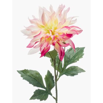 Dalia artificial CINTHIA, rosa-blanco, 60cm