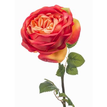 Rosa artificial VERITA, naranja, 65cm