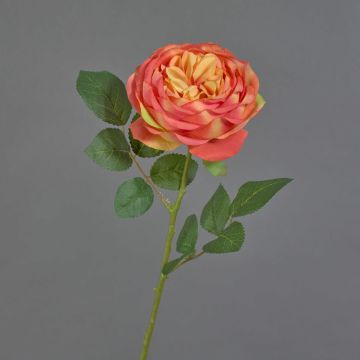 Rosa artificial VERITA, naranja, 65cm