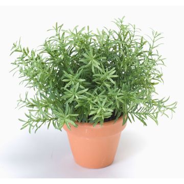 Romero artificiale JOSHUA en maceta de arcilla, verde, 23cm, Ø17cm