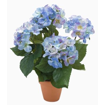 Hortensia artificial JONE en maceta de arcilla, azul, 40cm Hortensia artificial JONE en maceta de arcilla, azul, 40cm