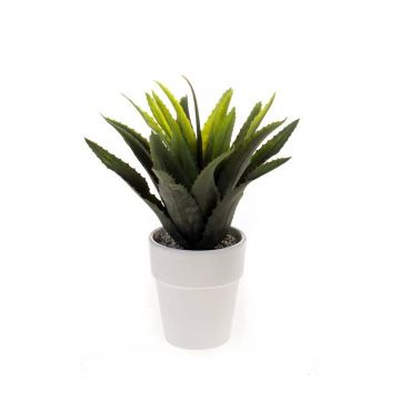 Agave de plástico SEDA en maceta de cerámica, verde, 25cm, Ø25cm