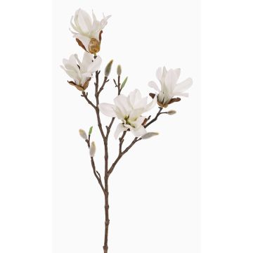 Magnolia estrellada artificial AZULA, blanco, 60cm, Ø9-11cm