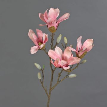 Magnolia estrellada artificial AZULA, rosa, 60cm, Ø7-9cm