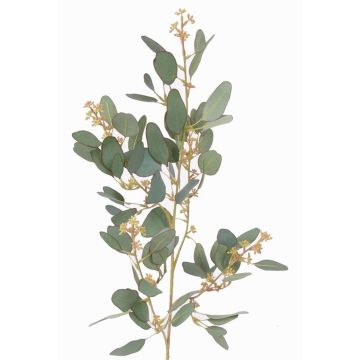 Rama artificial de eucalipto COBAR con flores, zonas resguardadas, verde, 65cm, Ø1,5cm