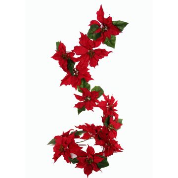 Guirnalda de flores de Pascua artificiales TISHA, rojo, 180cm, Ø18-23cm