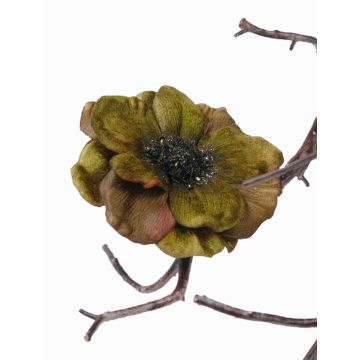 Anémona artificial GORO con clip, verde oliva, Ø11cm Anémona artificial GORO con clip, verde oliva, Ø11cm