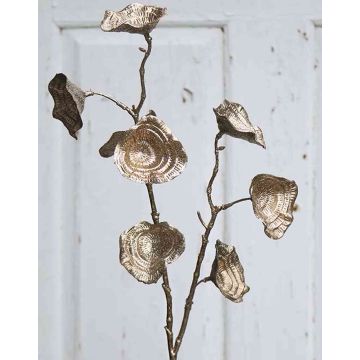 Rama de ginkgo artificial ARWID con brillo, champán, 55cm