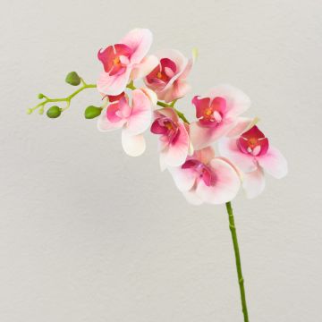 Rama artificial de Orqu&iacute;dea Phalaenopsis OPHELIA, fucsia-rosa, 80cm
