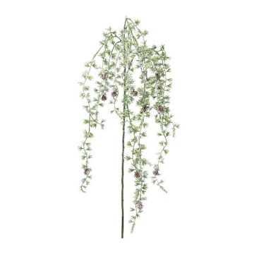 Rama artificial de cedro VOLDEN con piñas, congelada, blanco-verde, 130 cm