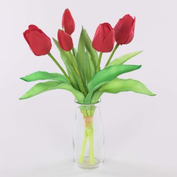 Ramo de tulipanes artificiales LEANA, rojo, 30cm, Ø20cm Ramo de tulipanes artificiales LEANA, rojo, 30cm, Ø20cm