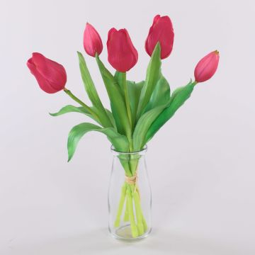 Ramo de tulipanes artificiales LEANA, rosa-verde, 30cm, Ø20cm Ramo de tulipanes artificiales LEANA, rosa-verde, 30cm, Ø20cm