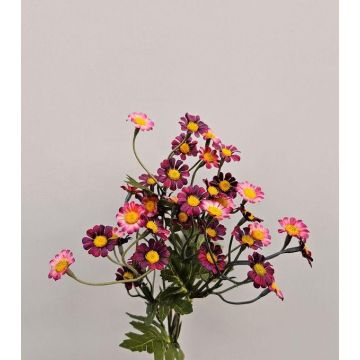 Ramo de flores artificiales de crisantemos pequeños WEMKE, rojo burdeos, 35 cm, Ø 13 cm