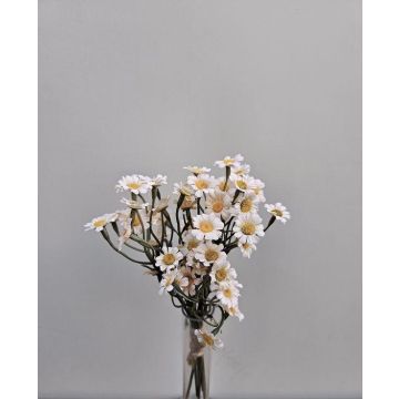 Ramo de flores artificiales de crisantemos pequeños WEMKE, blanco crema, 35 cm, Ø 13 cm