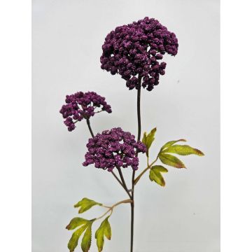 Rama de flores artificiales de milenrama VOLKERDINE, violeta oscuro, 70 cm